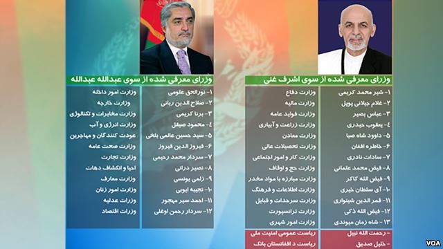 وزاری کابینه اشرف غنی